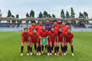 中國(guó)U20女足友誼賽2-1朝鮮U20女足，周欣怡和曾雨佳進(jìn)球